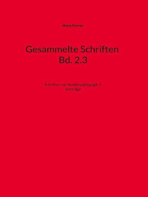 cover image of Gesammelte Schriften Bd. 2.3